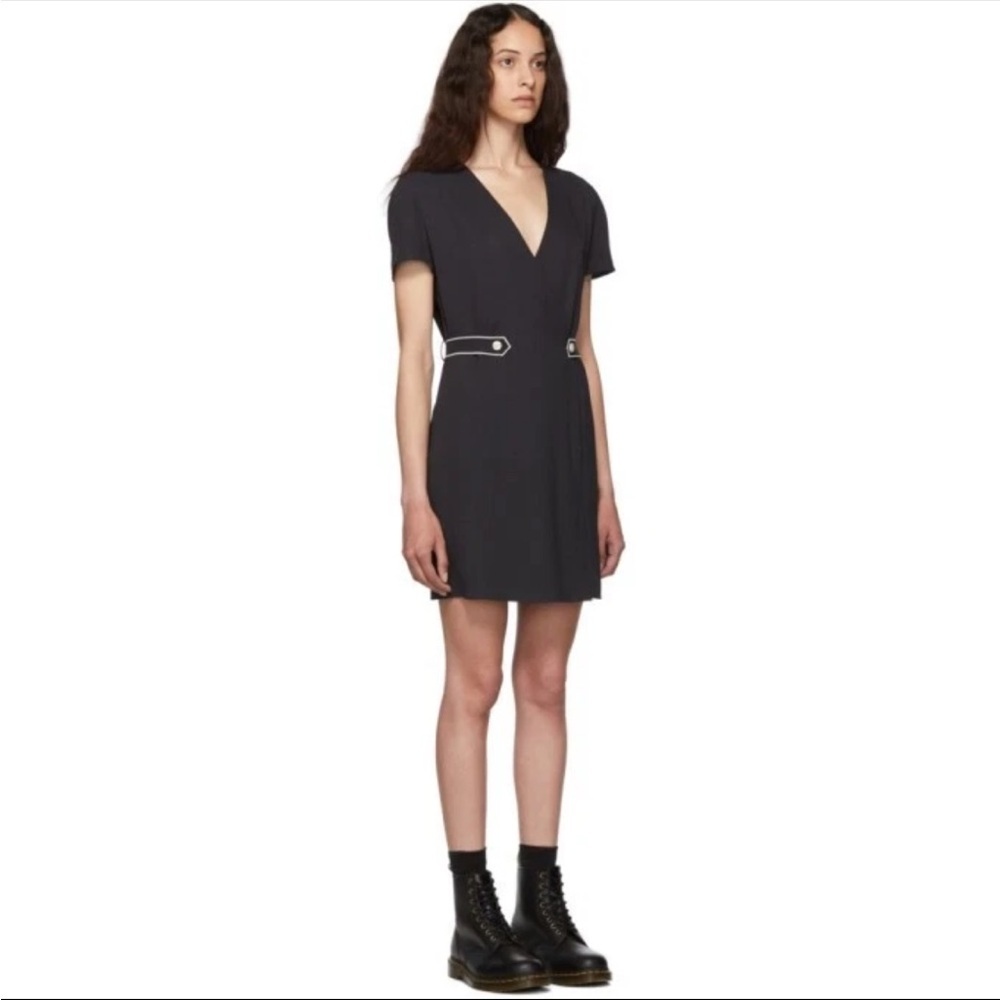 Rag & Bone Tabitha Short Sleeve Black Mini Dress